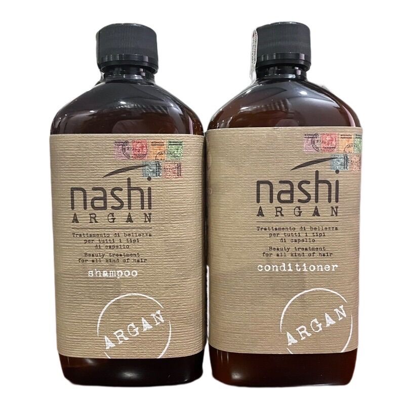 [HCM]Cặp dầu gội xả Nashi-Argan phục hồi tóc hư tổn 500mlx2