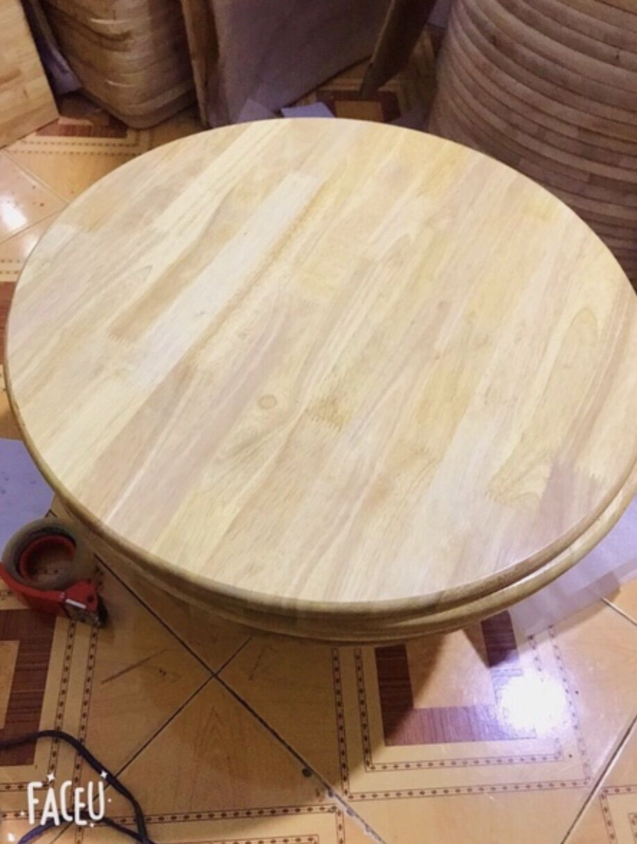 [HCM]Mặt Bàn Tròn Gỗ Cao Su (đường kính 50cm)