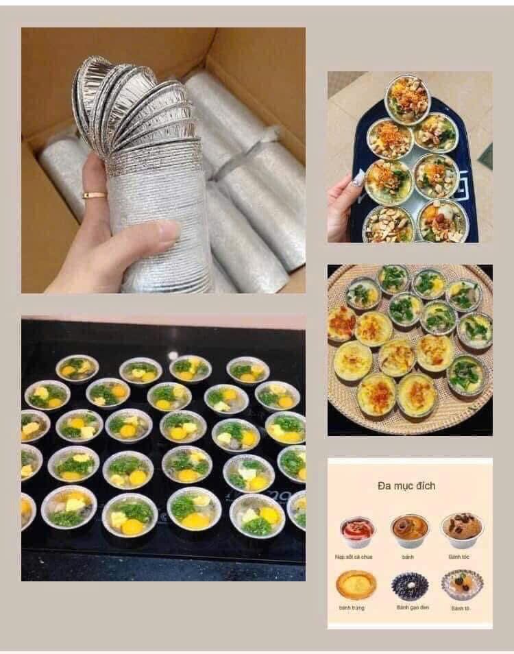 Sét 250 Chén nhỏ Giấy Bạc