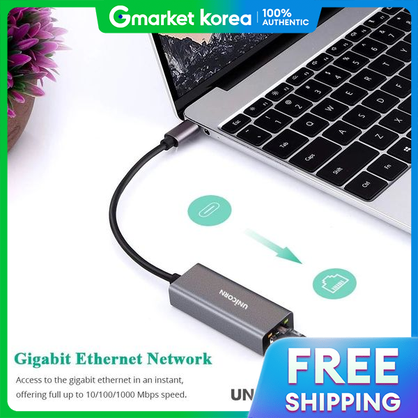 UNICORN | Unicorn Clan-1000Gc Usb-C Type Wired Lan Card Giá 701,250 Đồng*Miễn phí vận chuyển