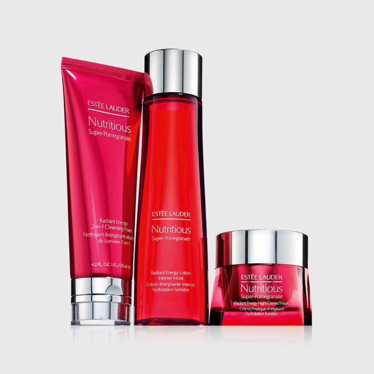 Bộ Sản Phẩm Dưỡng Da Cao Cấp Estee Lauder Nutritious Super - Pomegranate Overnight Radiance Collection Set - Full Size