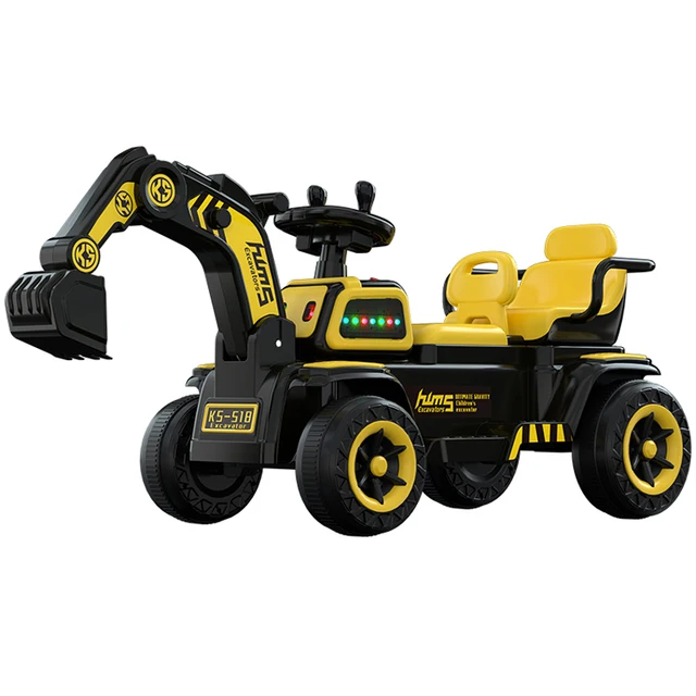 Xe cẩu điện đôi 2 ghế ngồi loại to 2 động cơ có điều khiển cần múc, có nhạc đèn