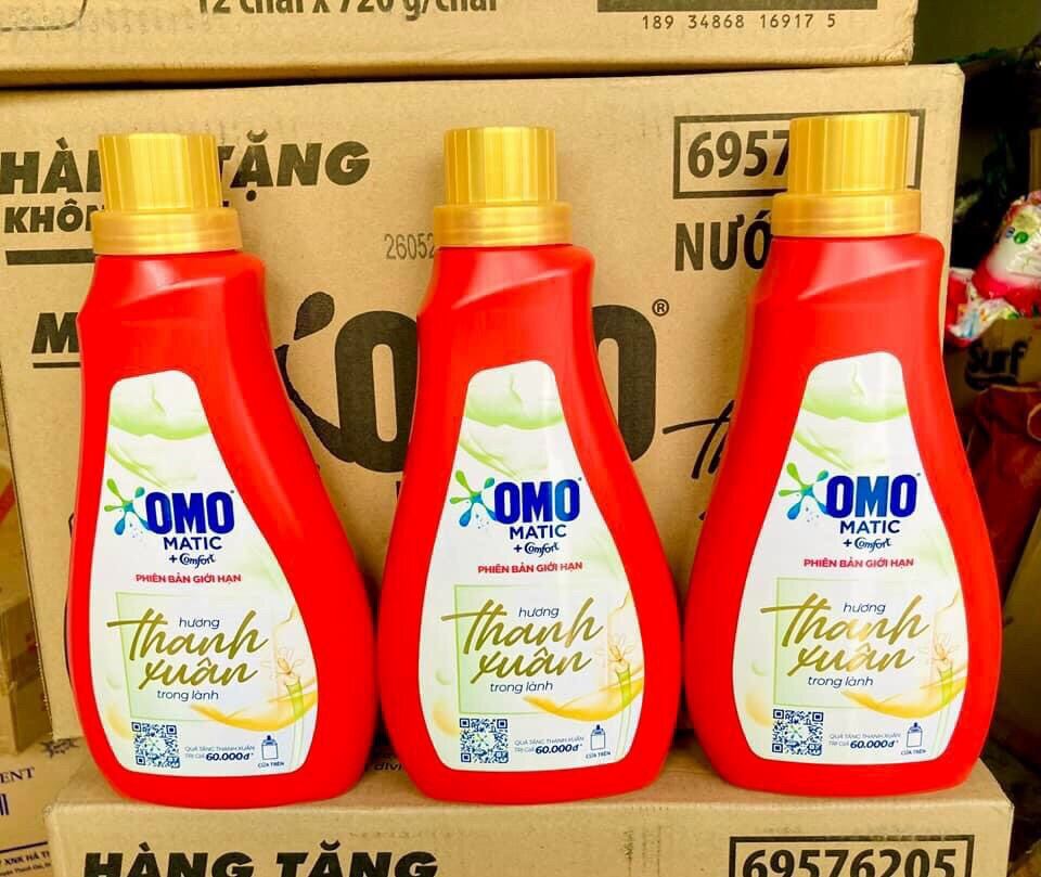 (Khuyến mãi)Nước giặt OMO matic+comfor phiên bản giới hạn 720gr