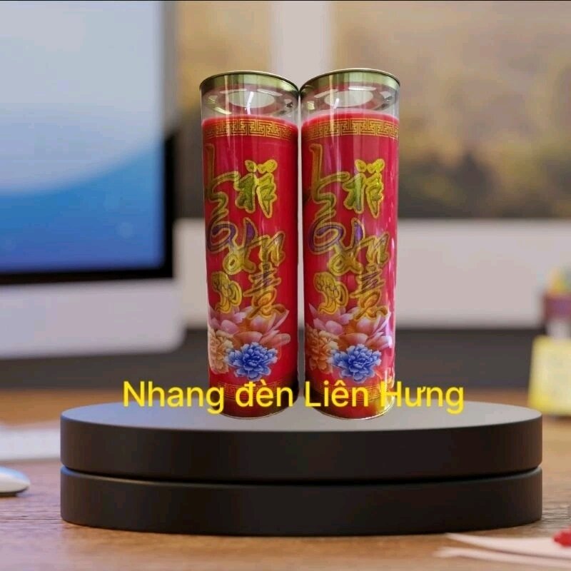 1 đôi đèn cầy sáp bơ cháy 5 ngày
