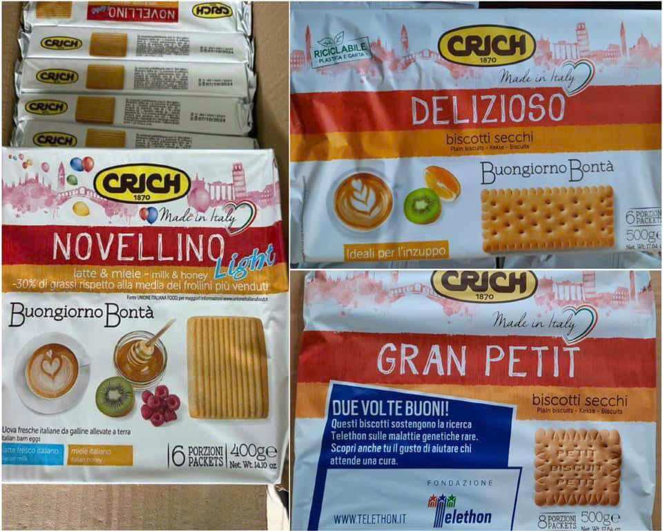[NEW DATE 05/2026]BÁNH QUY CRICH Ý VỊ TRÁI CÂY TỰ NHIÊN DELIZIOSO/GRAN PETTIT/NOVELLINODATE GÓI 500 - 400 GRAM