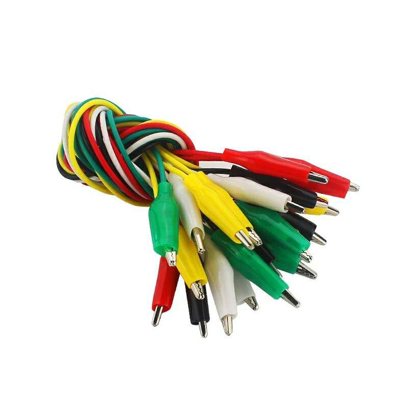 Bộ 10 dây điện kẹp cá sấu 2 đầu dài 45cm nhiều màu