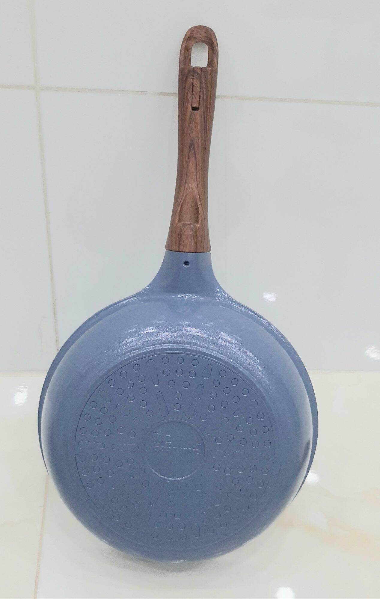 Chảo đúc cạn vân đá đáy từ ECORAMIC 20cm, 24cm, 26cm, 28cm