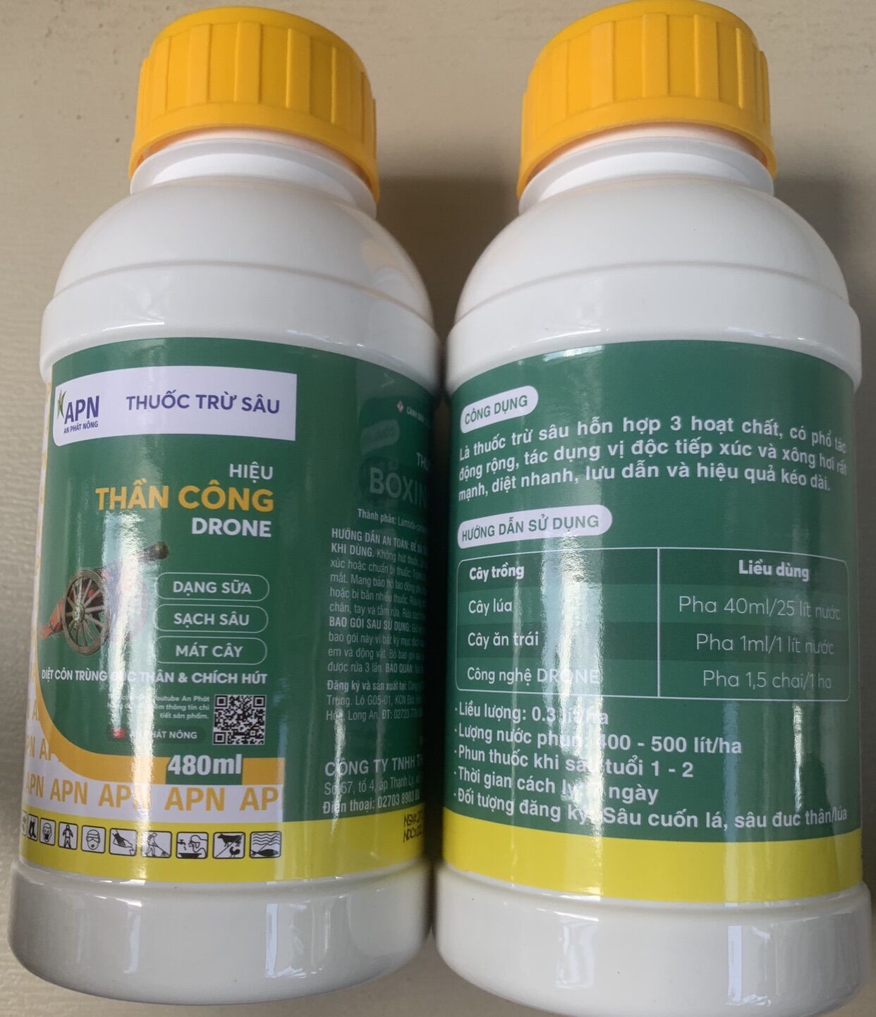 Thần công chai 480ml của An phát nông