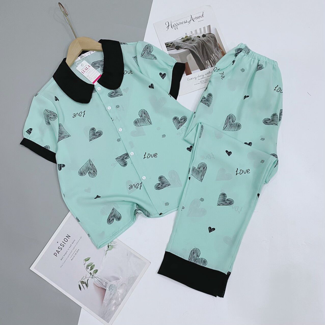 Bộ Pyjama lụa Mango cao cấp, Bộ ngủ lụa mango cao cấp