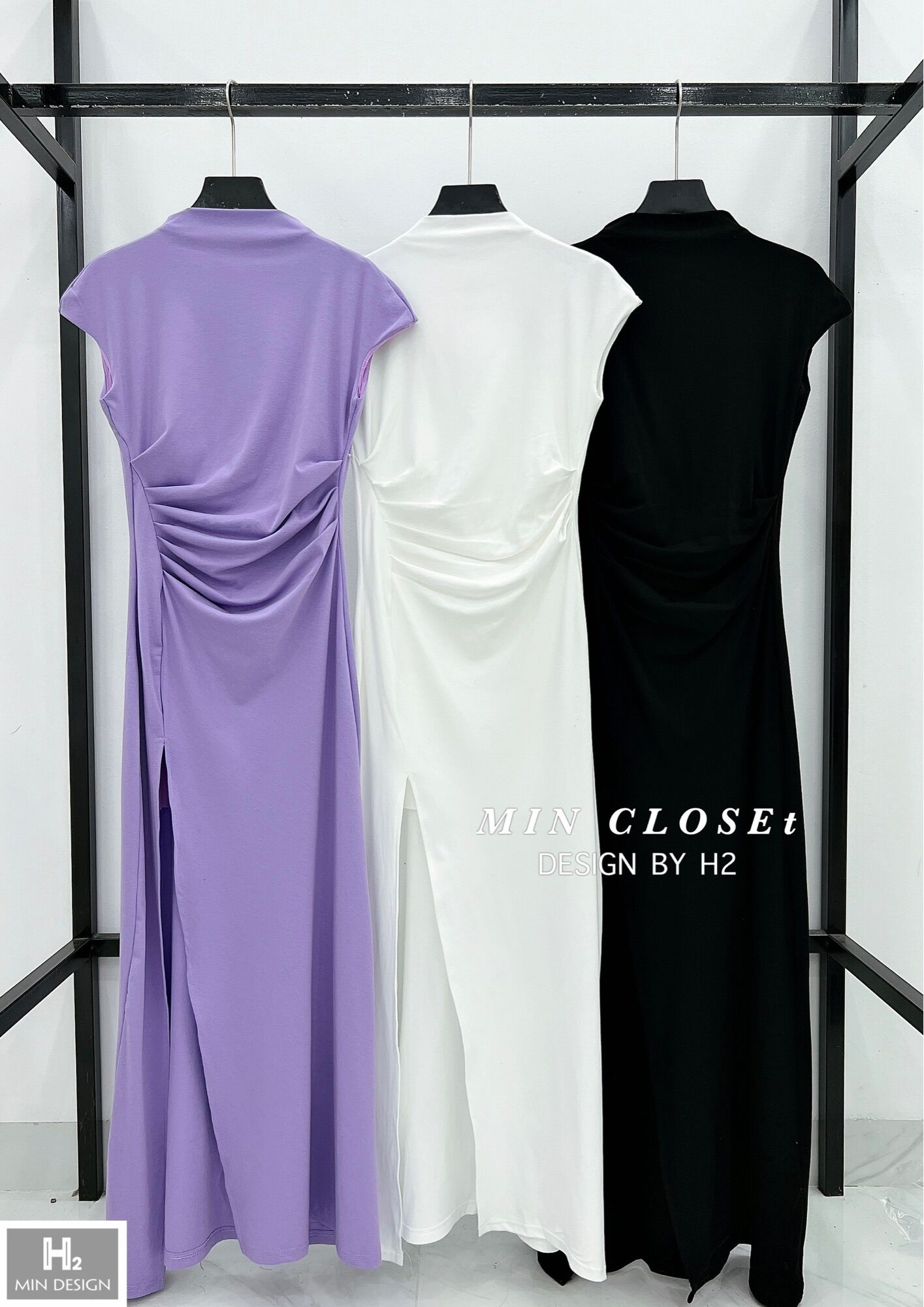 Váy body sườn xẻ tà Vy.Clothes