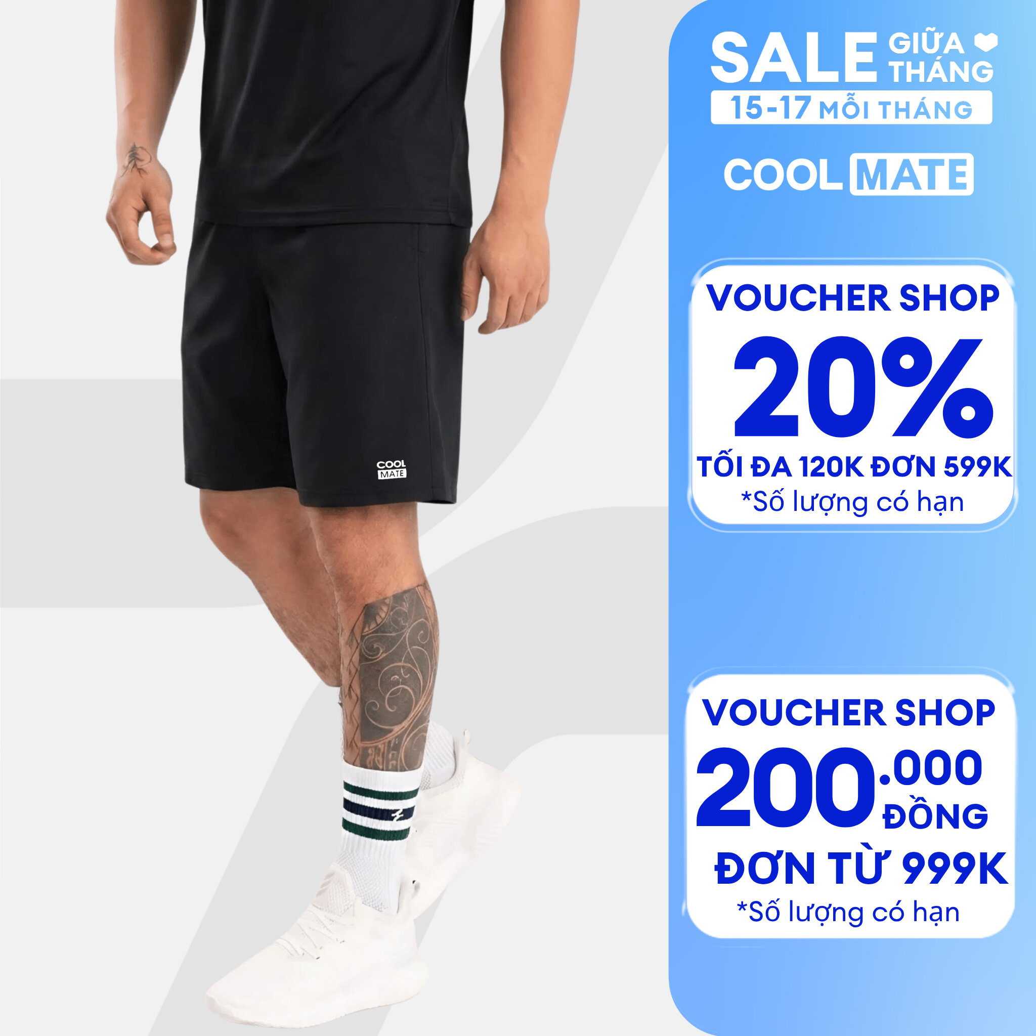 Quần thể thao nam ProMax-S1, quần tập Gym, chạy bộ , Pickleball, Tennis thoáng khí, thấm hút tốt - Coolmate