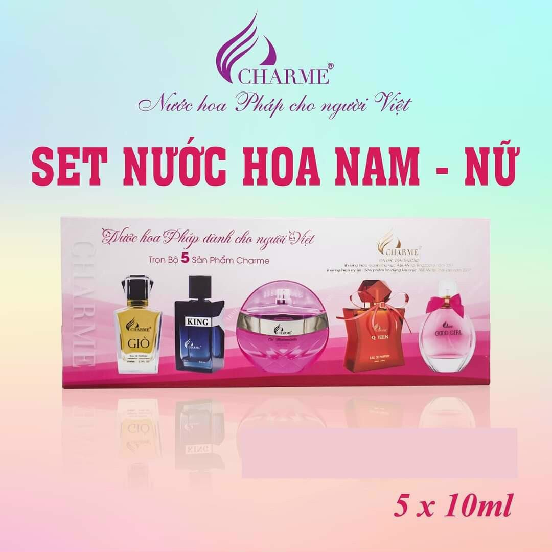 SÉT NƯỚC HOA CHAR.ME 5 CHAI