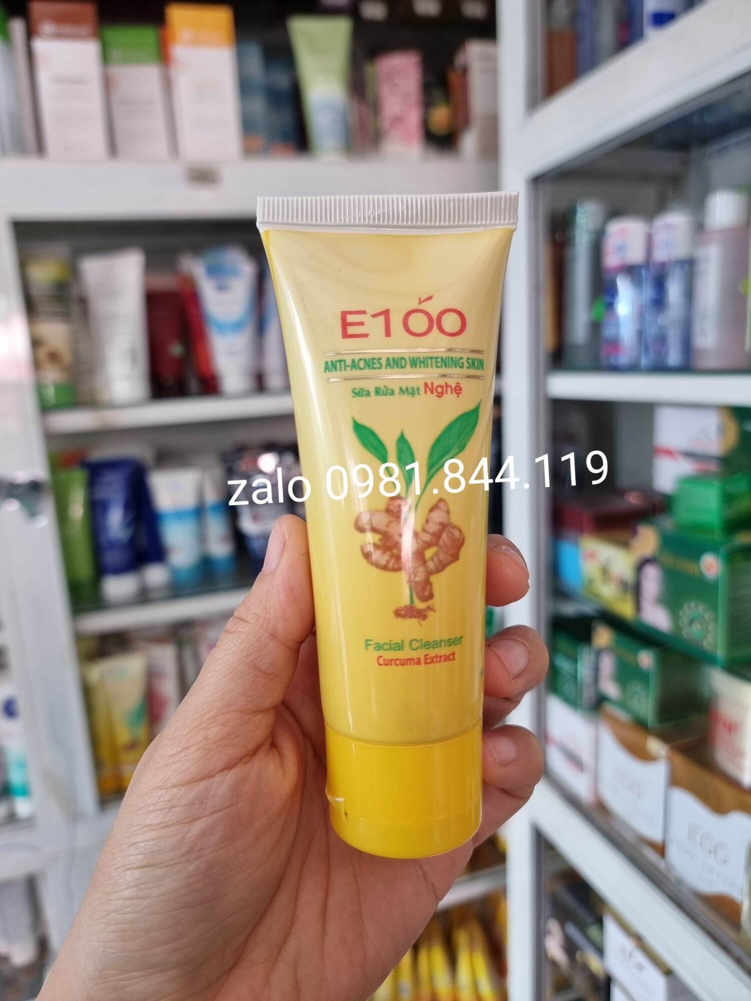 Sữa rửa mặt e100 nghệ 50gr tuýp nhỏ chuẩn cty