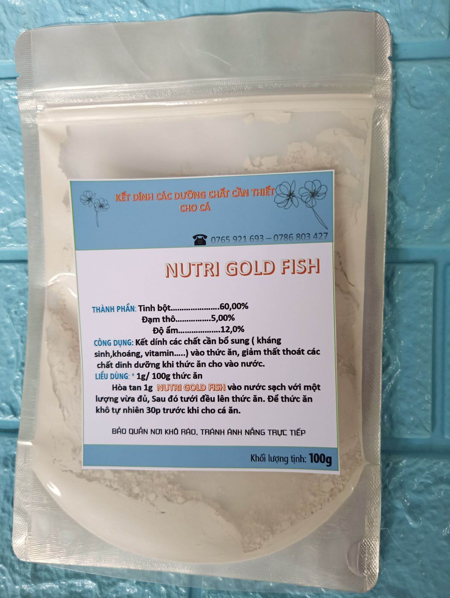 100g Chất kết dính thức ăn cá cảnh