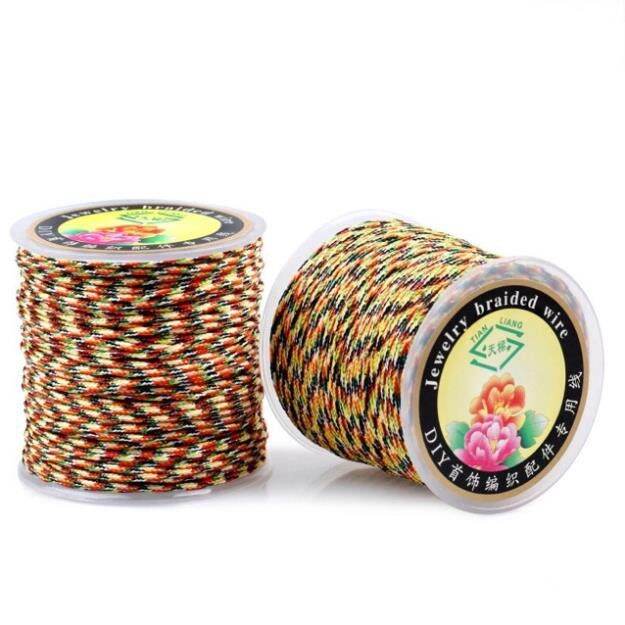 Cuộn chỉ ngũ sắc nhà Phật size 1mm dài 100m