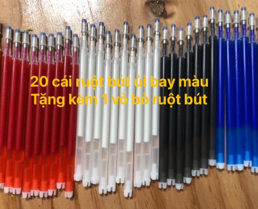 20 cái ruột bút ủi bay màu được tặng kèm 1 vỏ bút