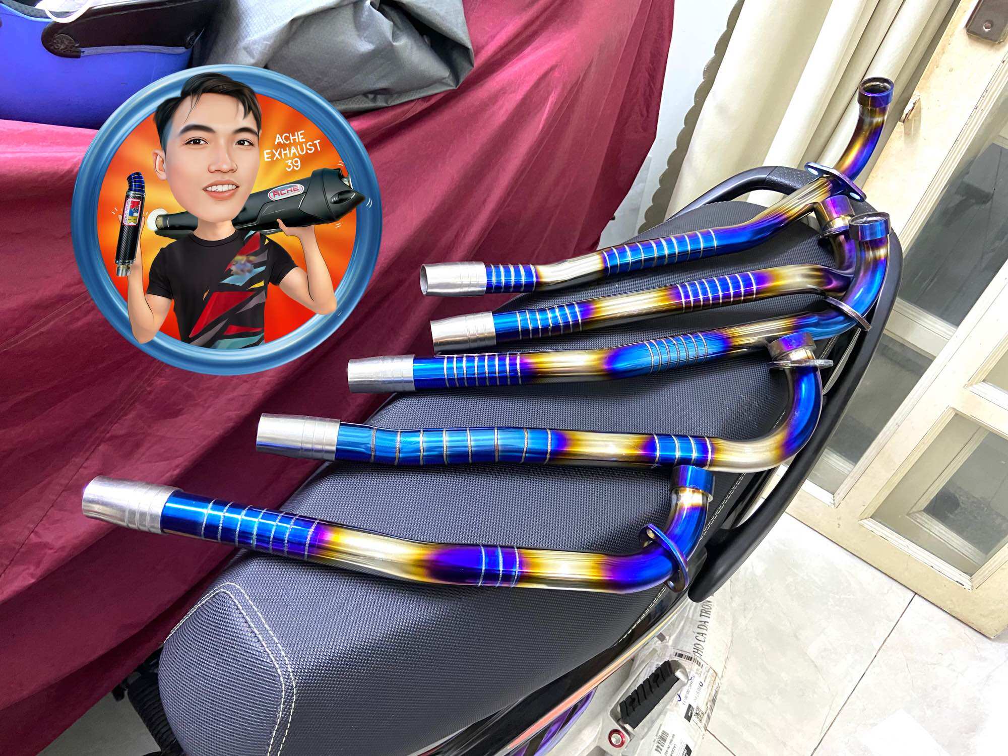  CỔ PÔ XI TITIAN VÂN HÀN TÍT SÂU Sử Dụng Dream Wave Sirus Blade Fuled Funeo A110 tặng đót nối inox dầy 