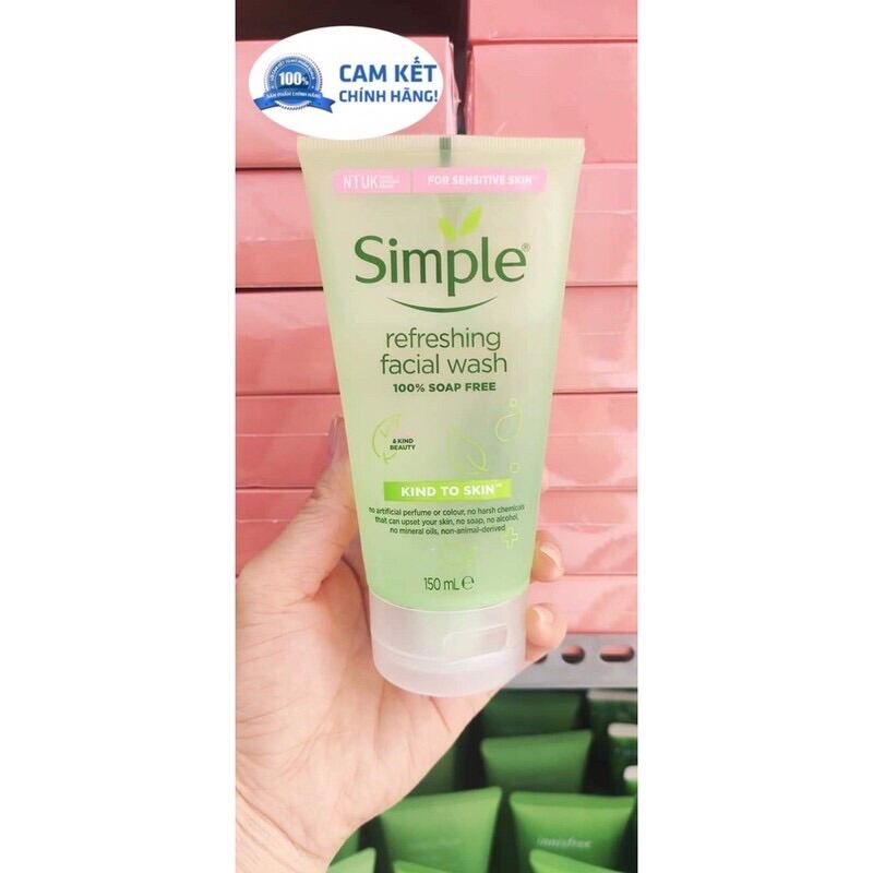 [Hcm]Sữa Rửa Mặt - Simple - Kind To Skin Refreshing Facial Wash Gel [Chính Hãng]