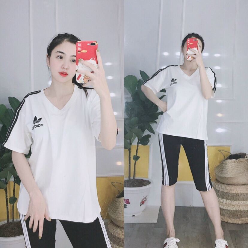 Đồ bộ mặc nhà, set bộ thun lửng thể thao, set bộ ngố chất cotton co giản mặc nhà dễ thương form rộng thoải mái bigsize tới 85kg