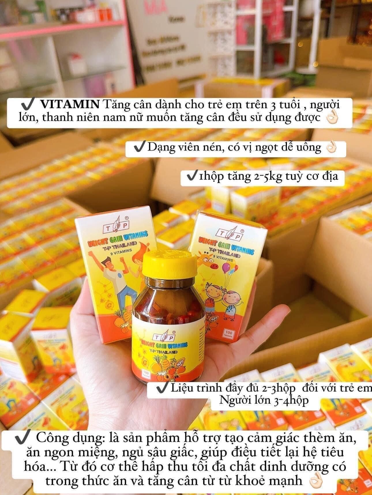Sỉ 9 VITAMIN tăng cân TP Thái Lan 🇹🇭🇹🇭 ( Chính Hãng)