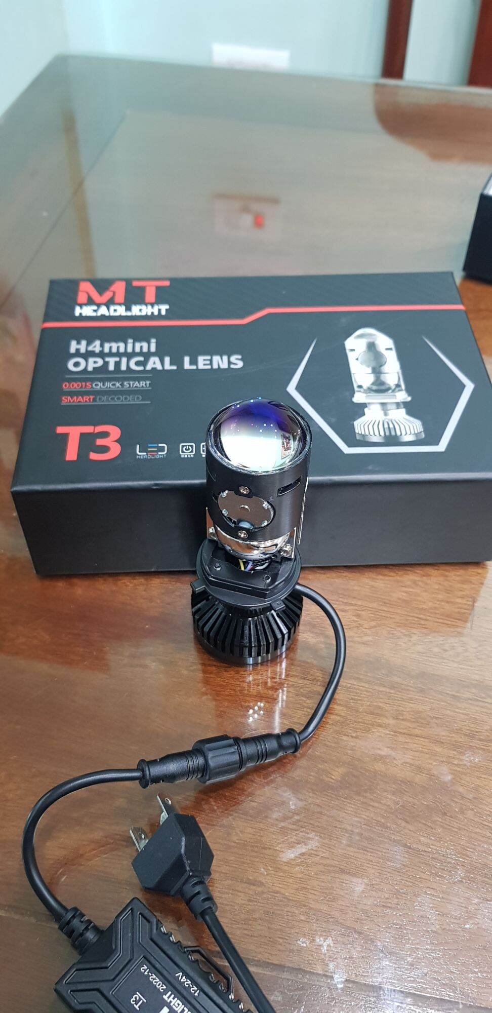 Pha led T3 kính tím mẫu mới nhất 2023