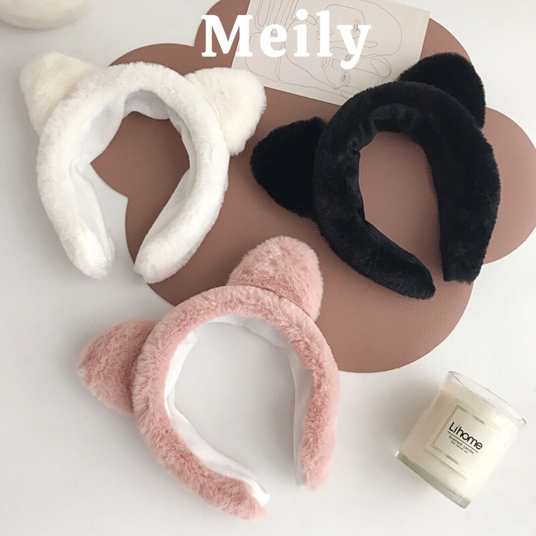 Băng đô, cài tóc, bờm tóc rửa mặt tai gấu cute dễ thương Meily Store