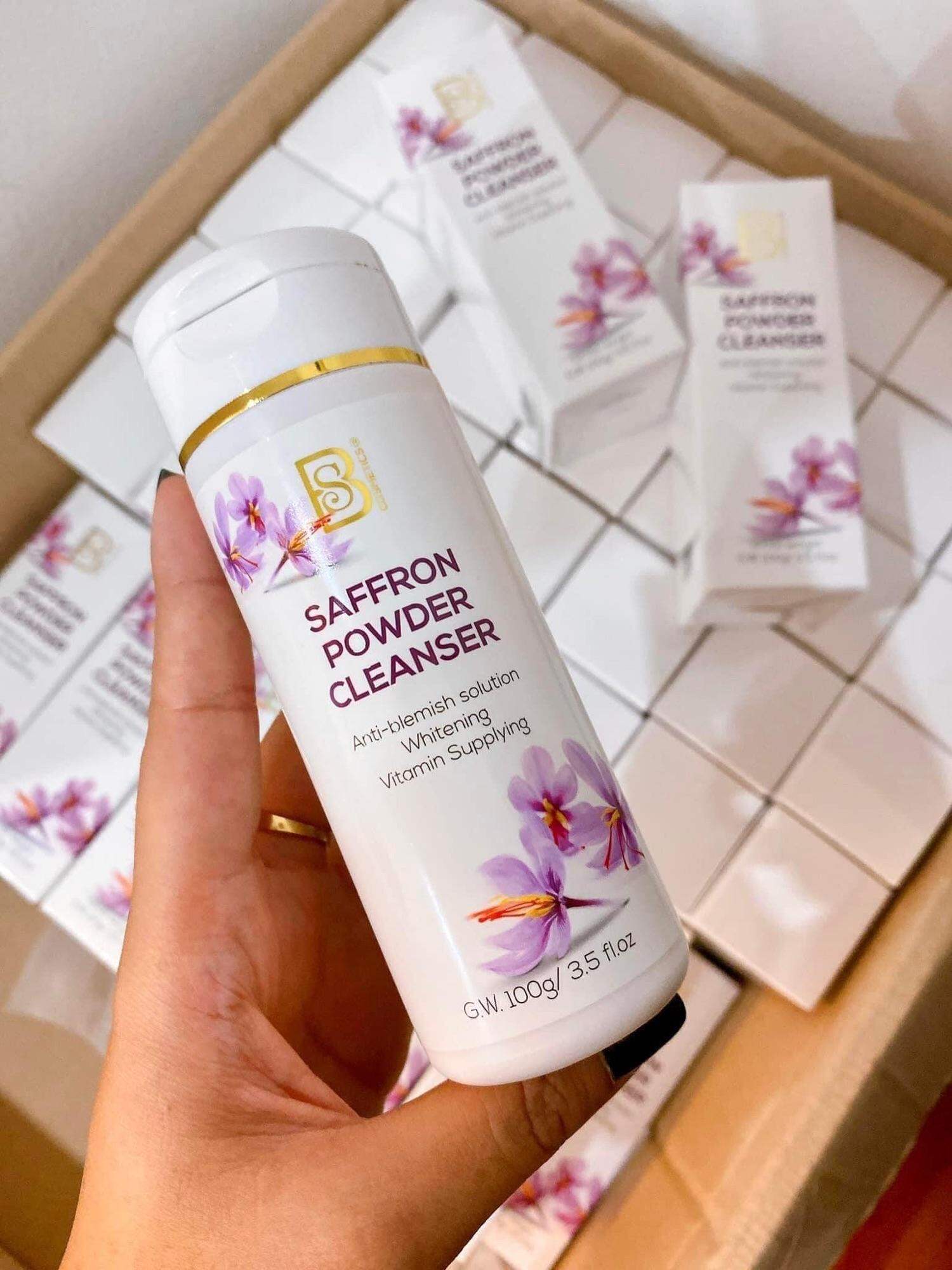 Bột rửa mặt Saffron - Saffron powder cleanser (CHÍNH HÃNG) - lọ 100g dành cho mọi loại da, da dầu mụn