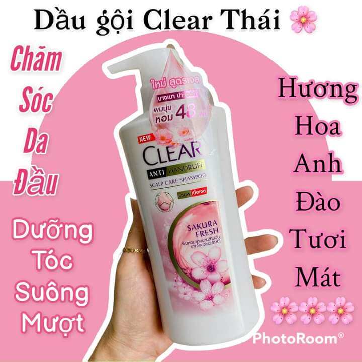 Dầu gội Clear Thái Lan sakura 400ml hàng chuẩn sạch mềm tóc
