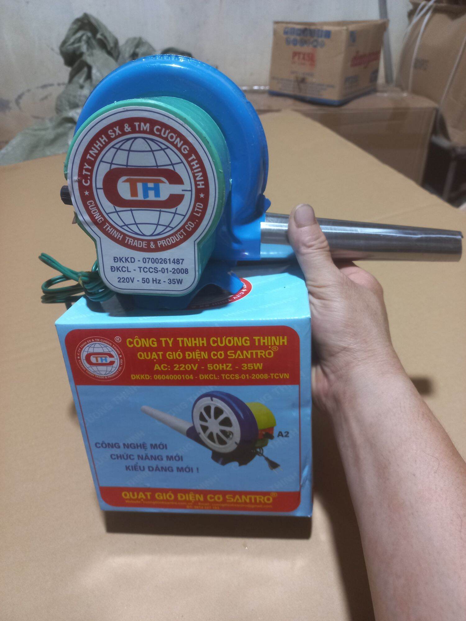Quạt thổi bếp than, bếp củi, bếp nướng 35w dây đồng