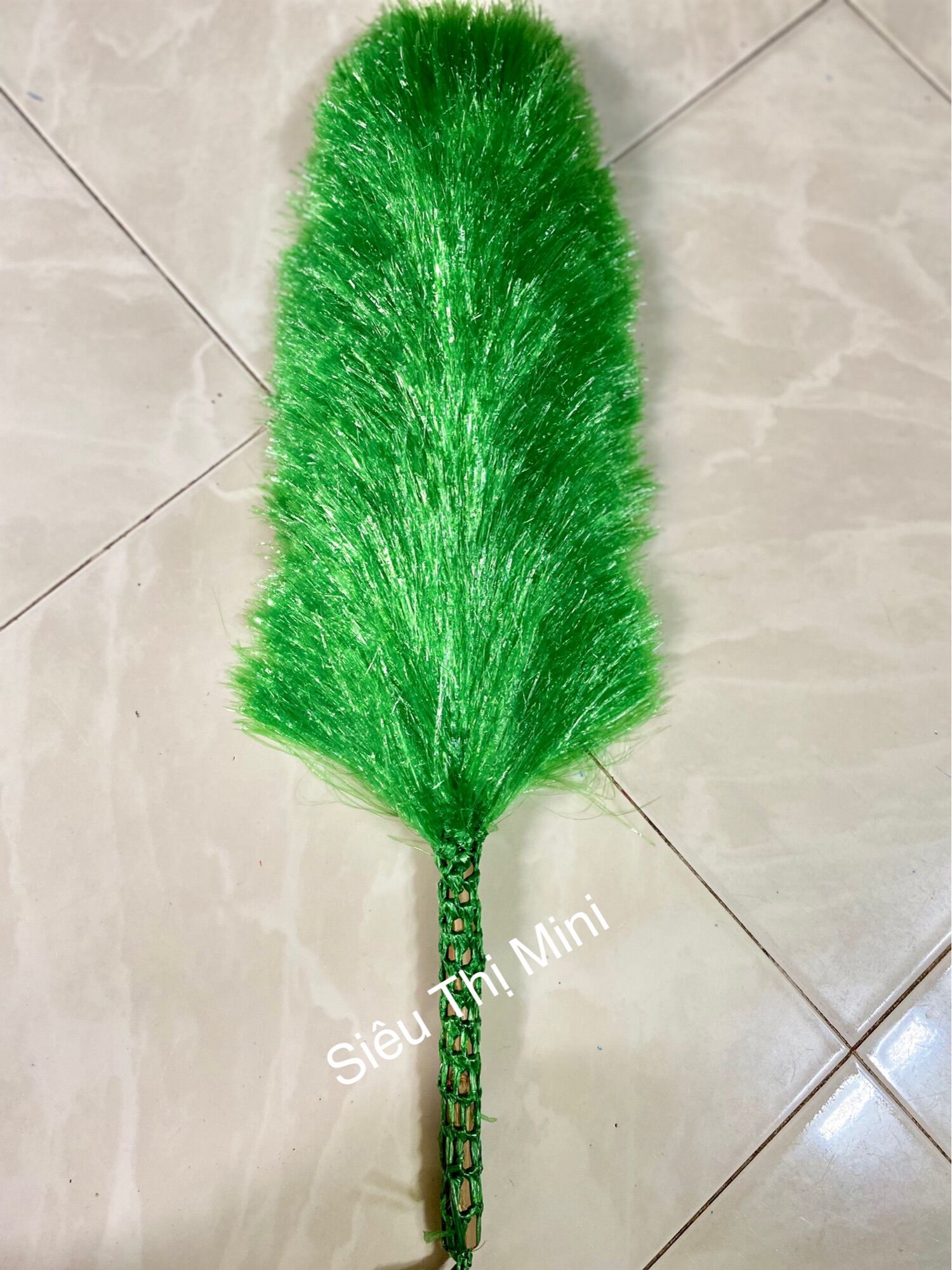 Chổi Cước Nilông Quét Bụi 1 Màu Đồng Dài 60cm - Loại Tốt, Cán Cước Móc Chắc Chắn