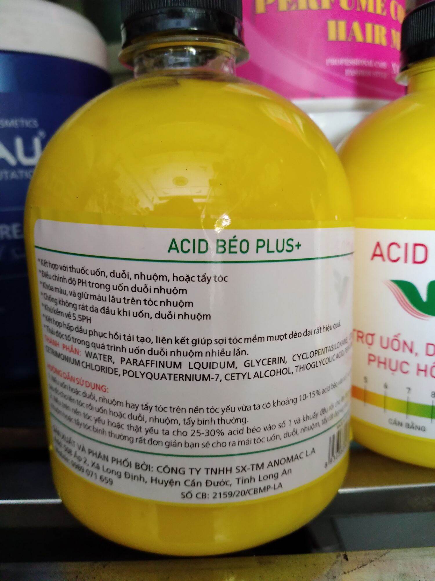 A CID béo  PLUS+ Hỗ trợ uốn, duỗi, nhuộm, phục hồi tóc 500ml