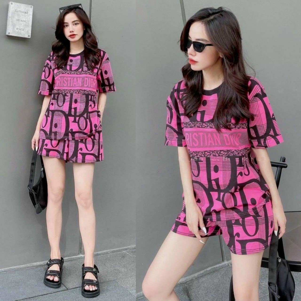 SÉT BỘ NỮ THUN LẠNH HOẠ TIẾT 3D CAO CẤP