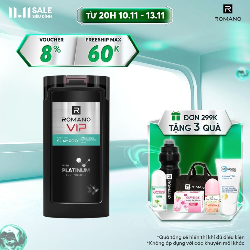 Dầu gội Romano VIP IMPRESS 650G