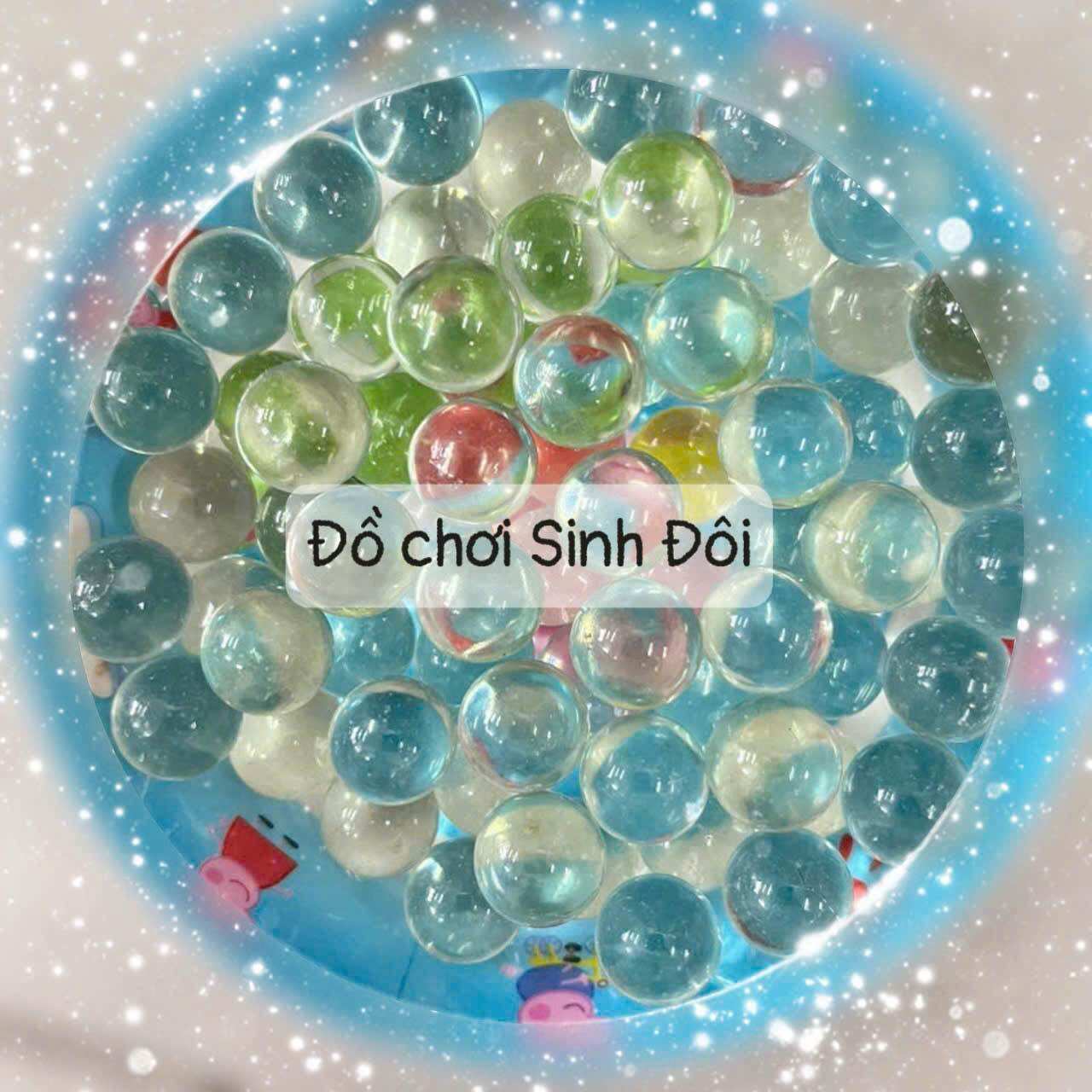 Bi thuỷ tinh trắng trong nhỏ 16mm - bi trang trí cây cảnh và hồ cá