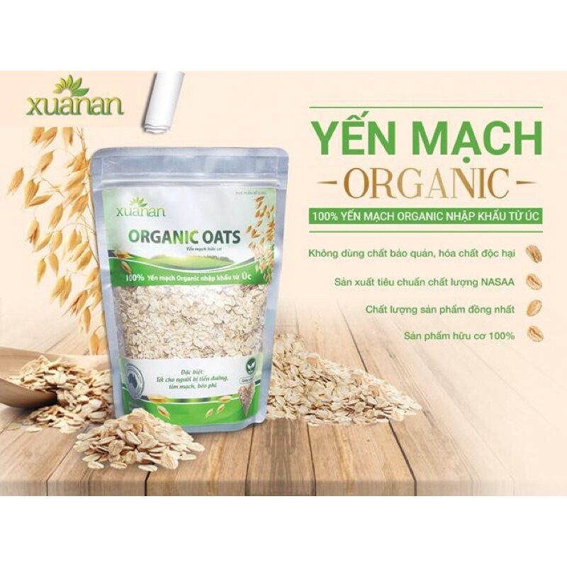Yến mạch hữu cơ organic bịch 400 gram