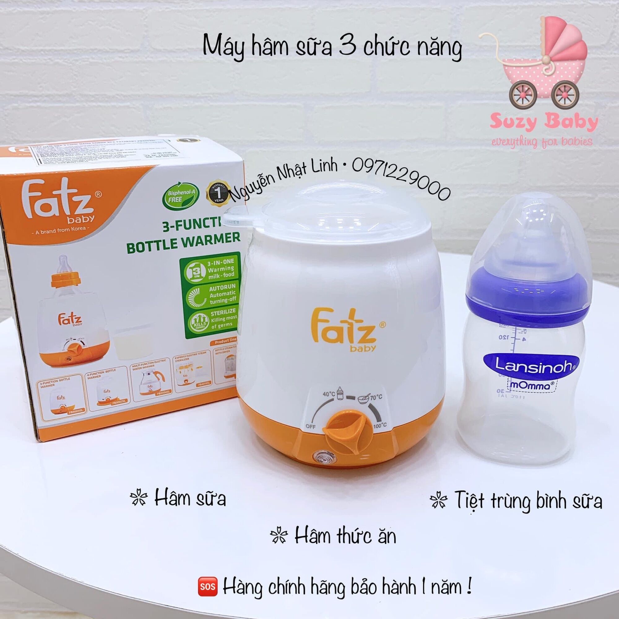 Máy hâm sữa fatz baby 3 chức năng