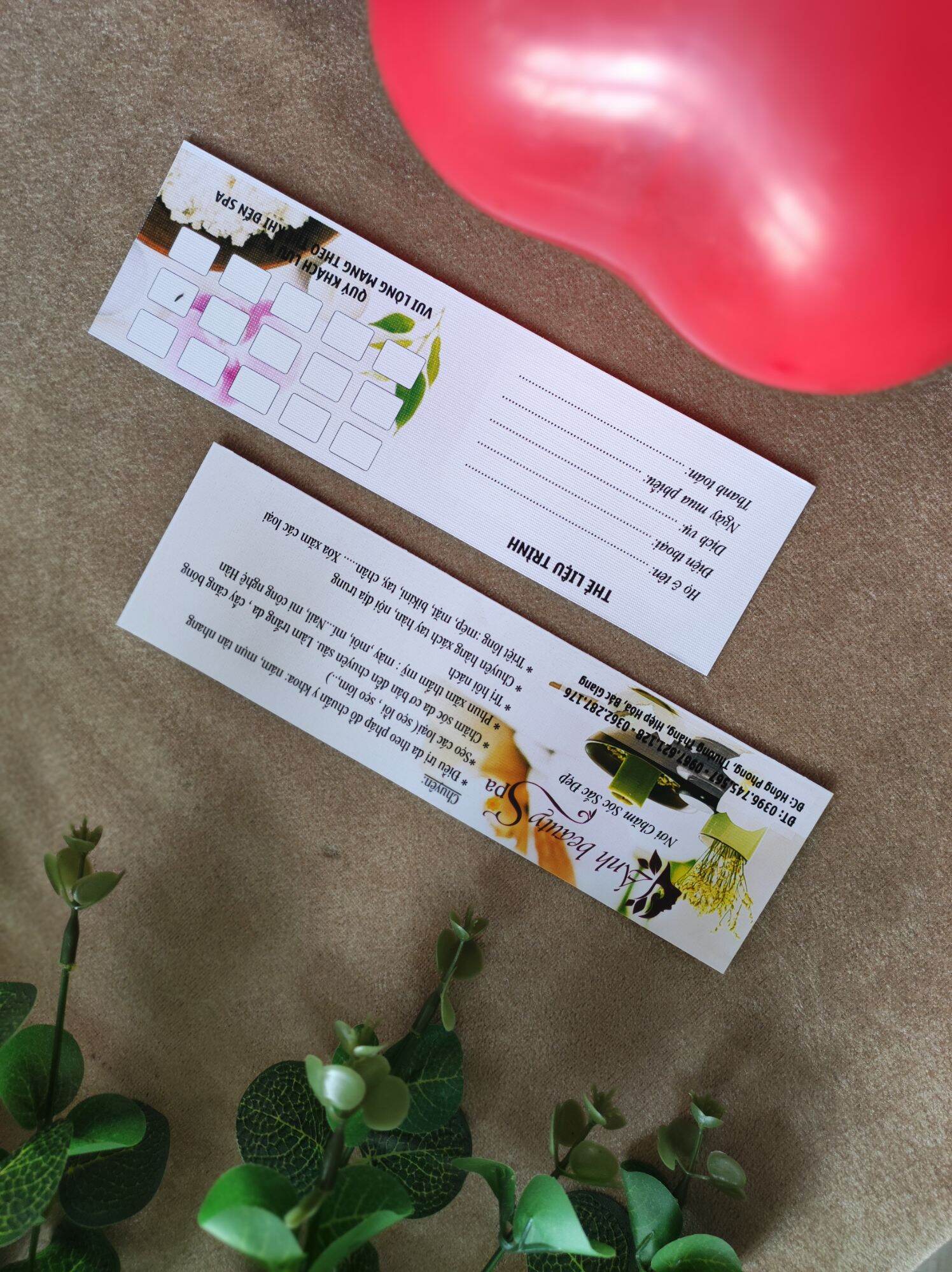 combo 100 phiếu liệu trình spa