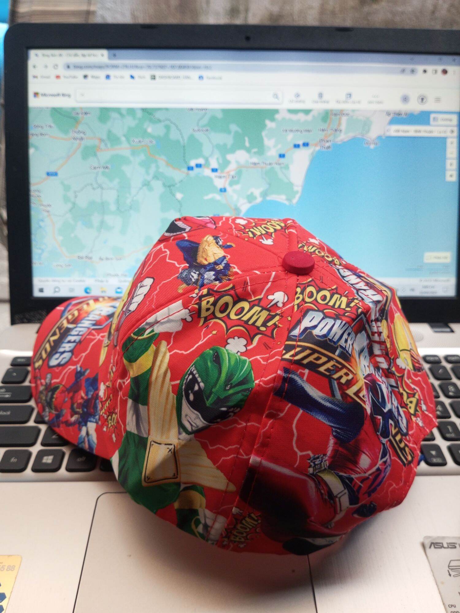 nón lưỡi trai in hình 3d, siêu nhân cho bé