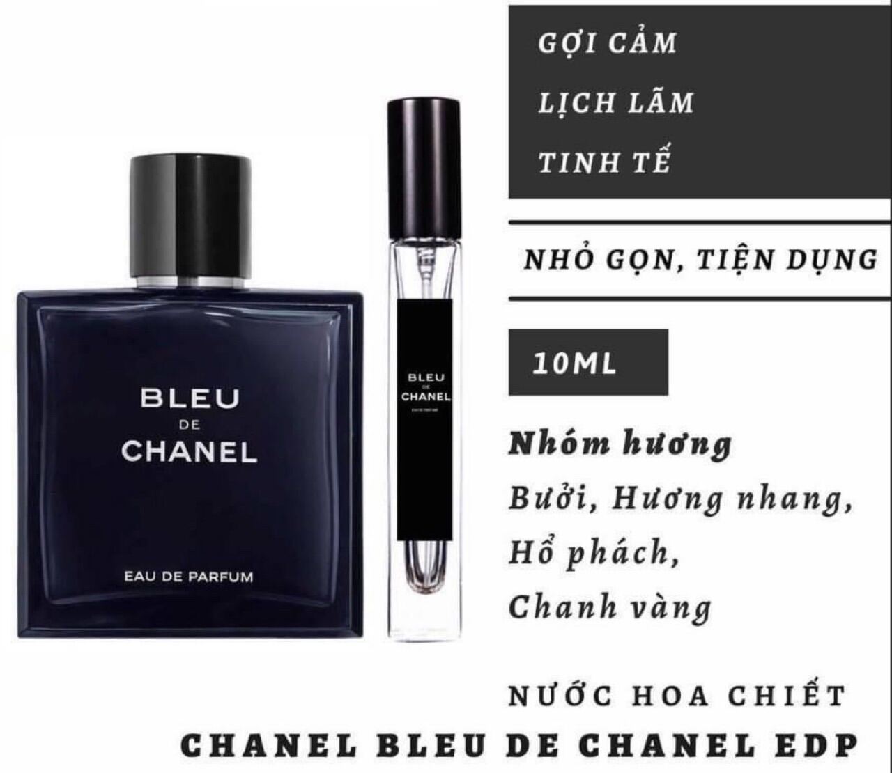 Nước hoa nam chính hãng Chanel Blue Edp 10ml