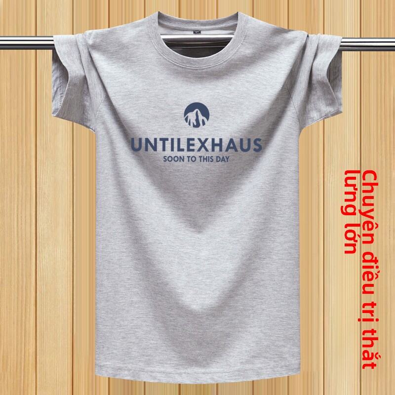 Áo Thun Nam Tay Ngắn Mùa Hè Dáng Rộng in Chữ Thông Thường Thoáng Khí Thoải Mái Thường Ngày Tay Lửng Cỡ Lớn