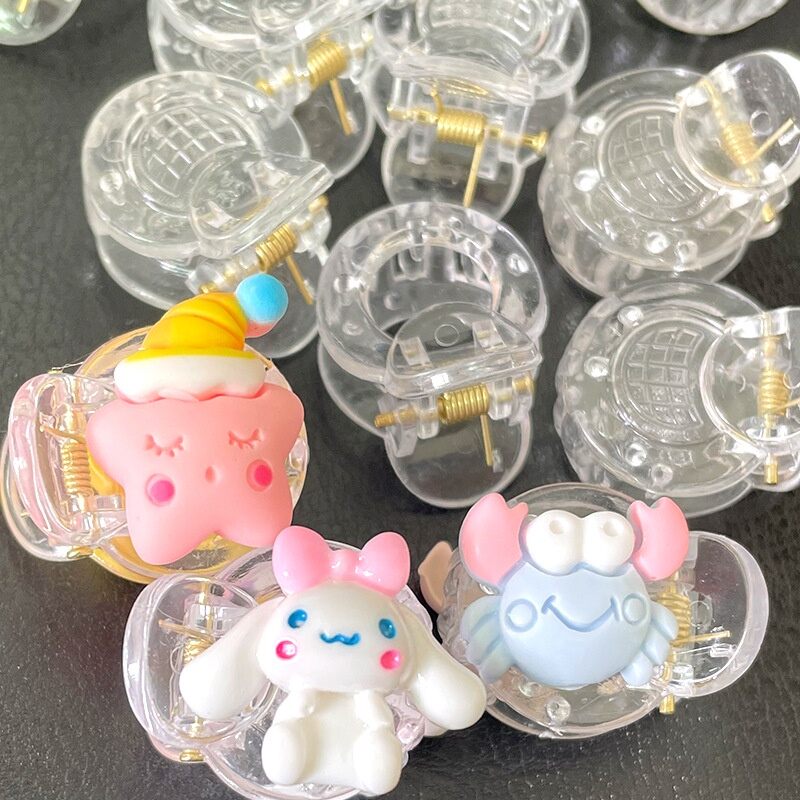 Set 10 kẹp tròn trong phụ kiện làm kẹp tóc