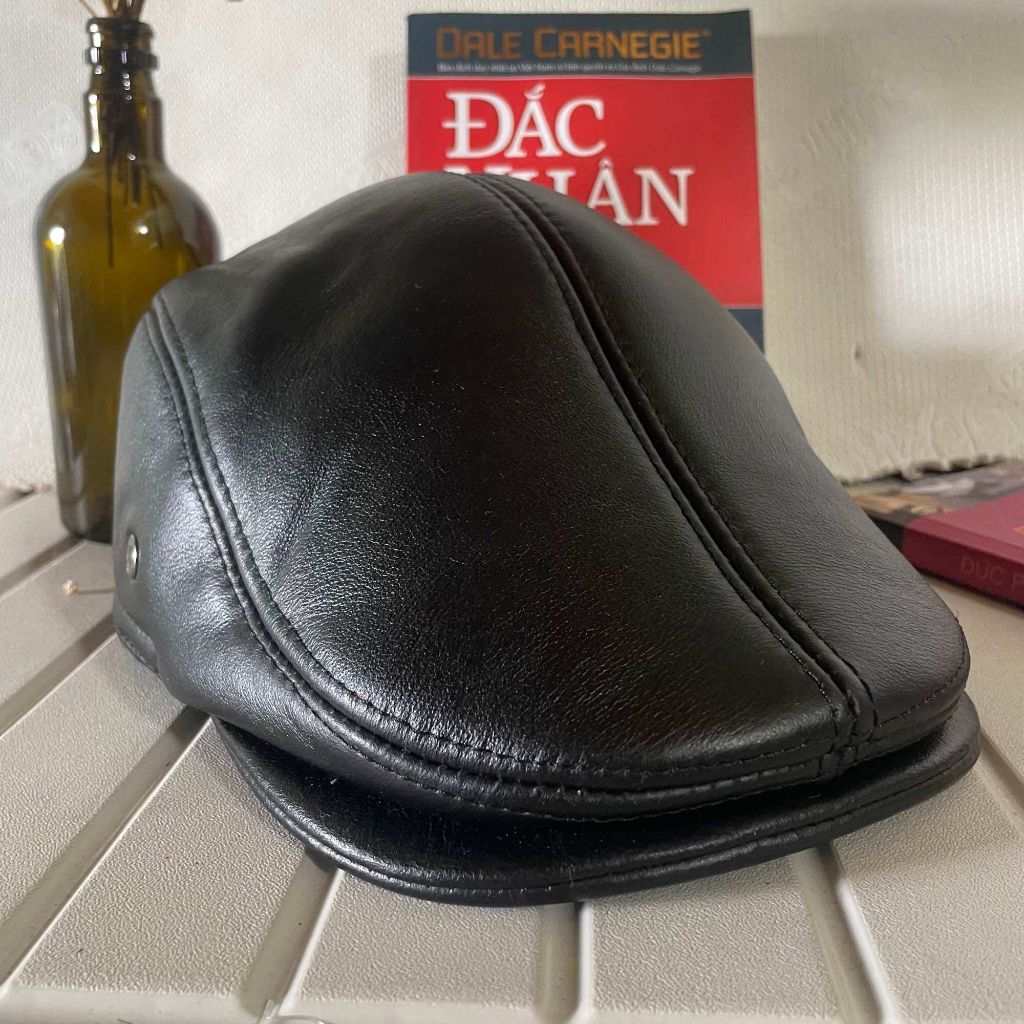 Mũ bê rê mũ beret nam 100% da bò thật