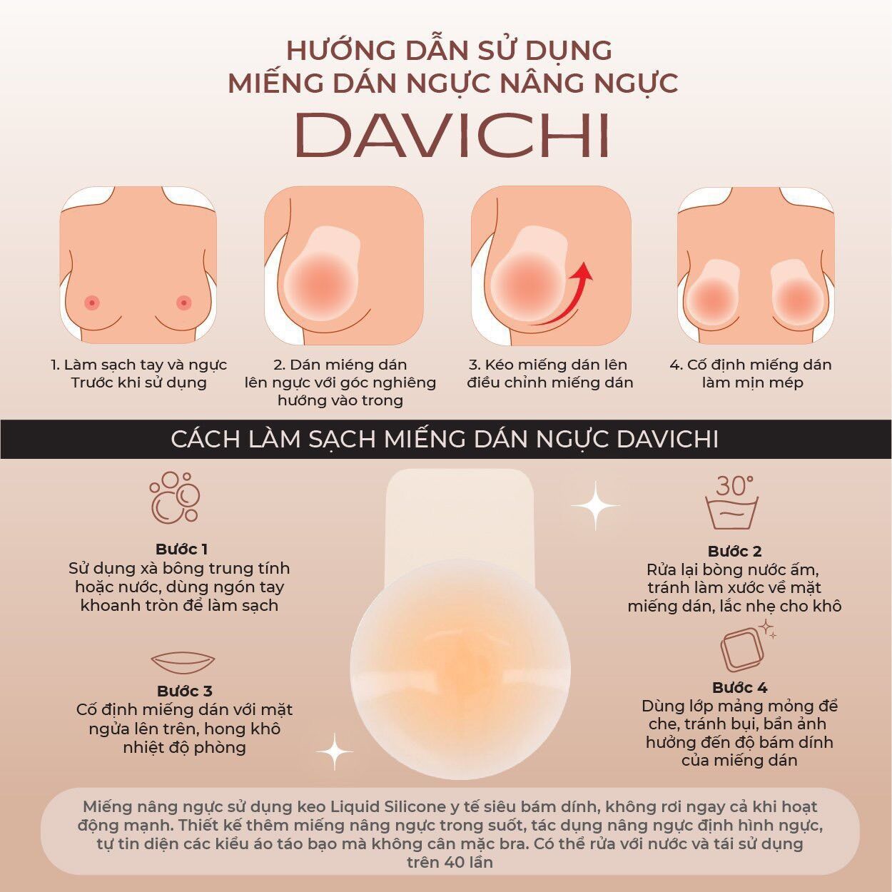 Miếng dán ngực nhiệt tự thân DAVICHI