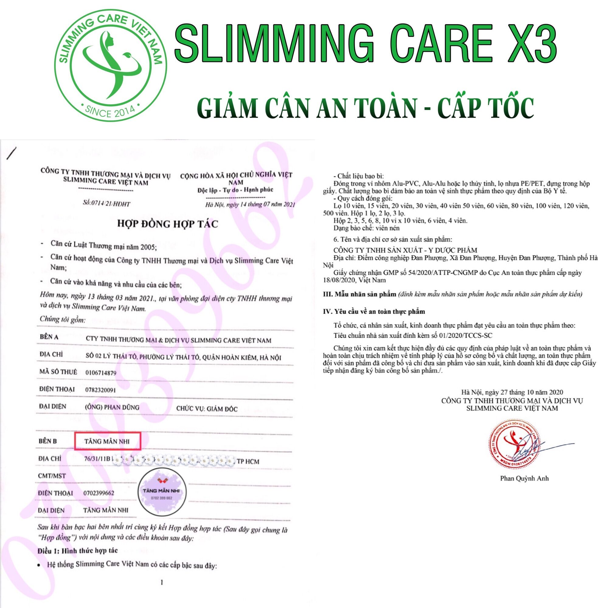 ❤️ [HÀNG CHUẨN] Thảo mộc giảm cân Slimming Care X3 ❤️