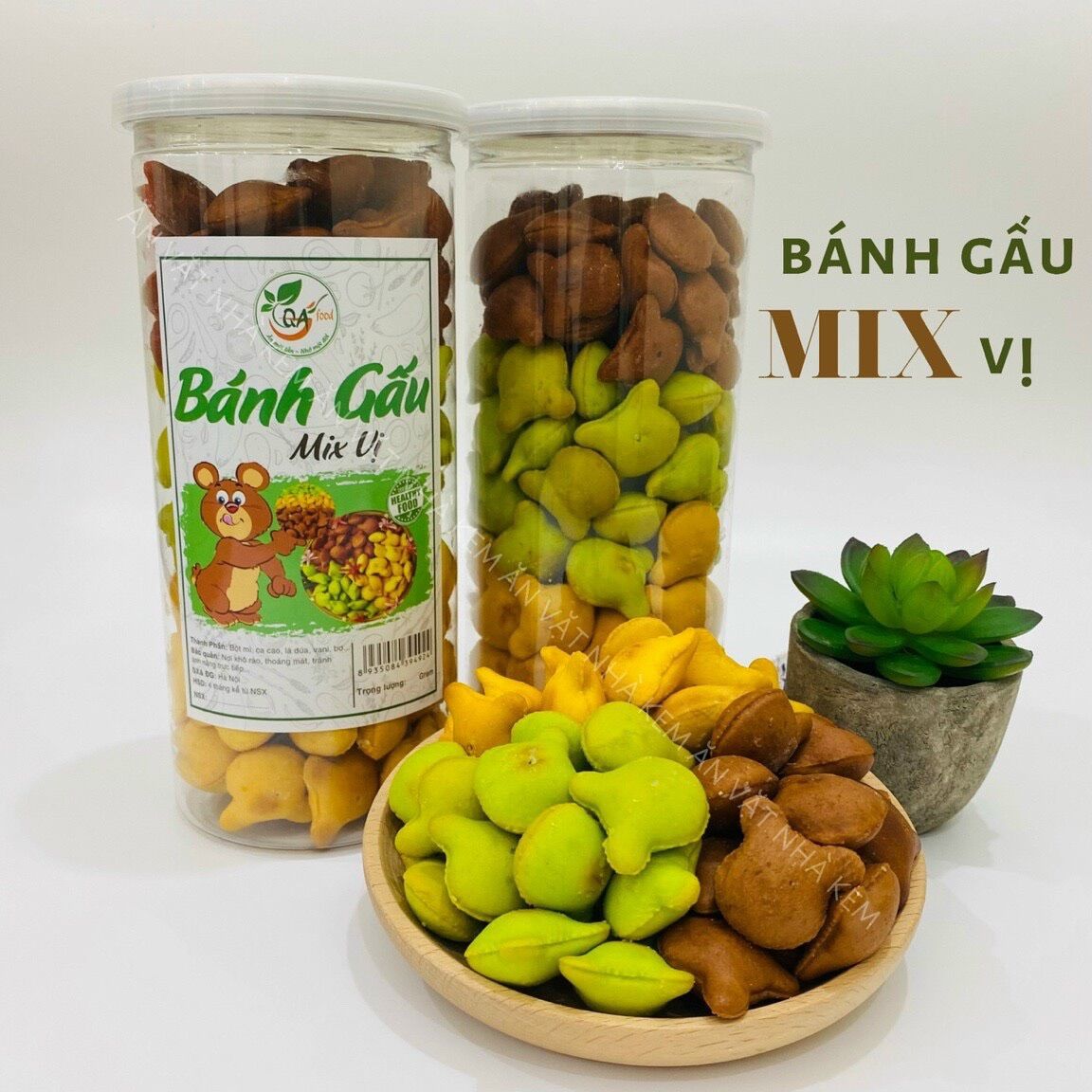 Bánh Gấu mix vị Hũ Pet 420g