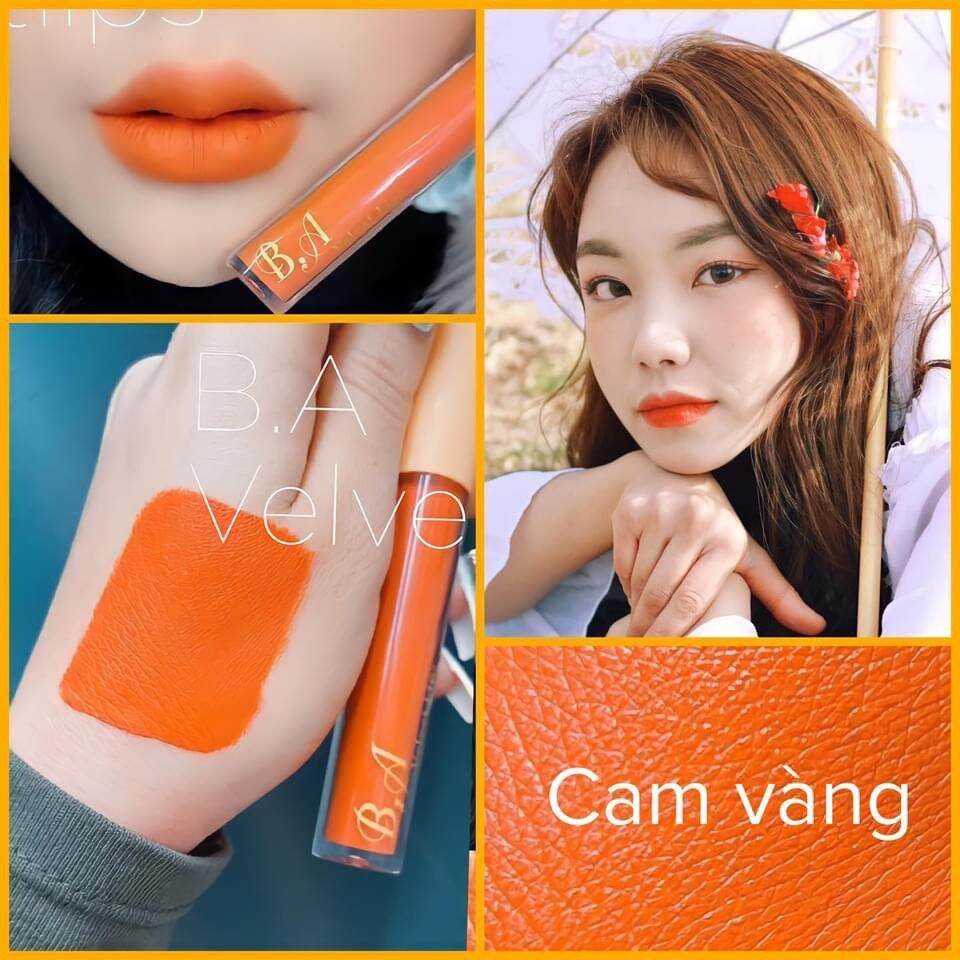 [ Cam Vàng ] Son Kem Cao Cấp B.a Beauty Tặng Kèm Ủ Môi