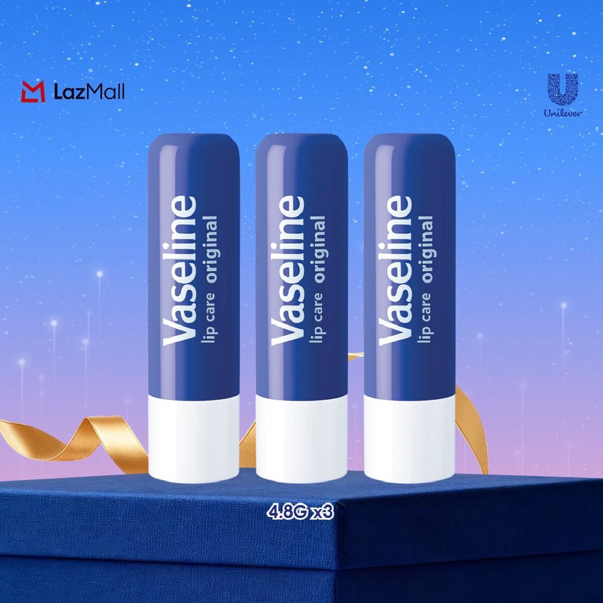  Combo 3 son dưỡng môi Vaseline Lip Care dạng thỏi 4.8g  tuỳ chọn  