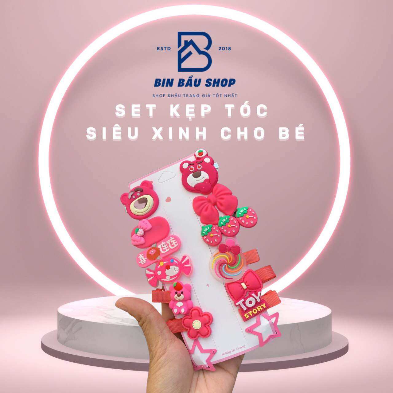 Set kẹp tóc 14 món cho bé gái
