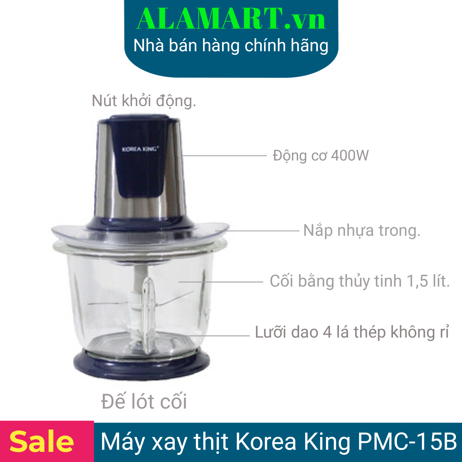 MÁY XAY THỊT KOREA KING PMC-15B