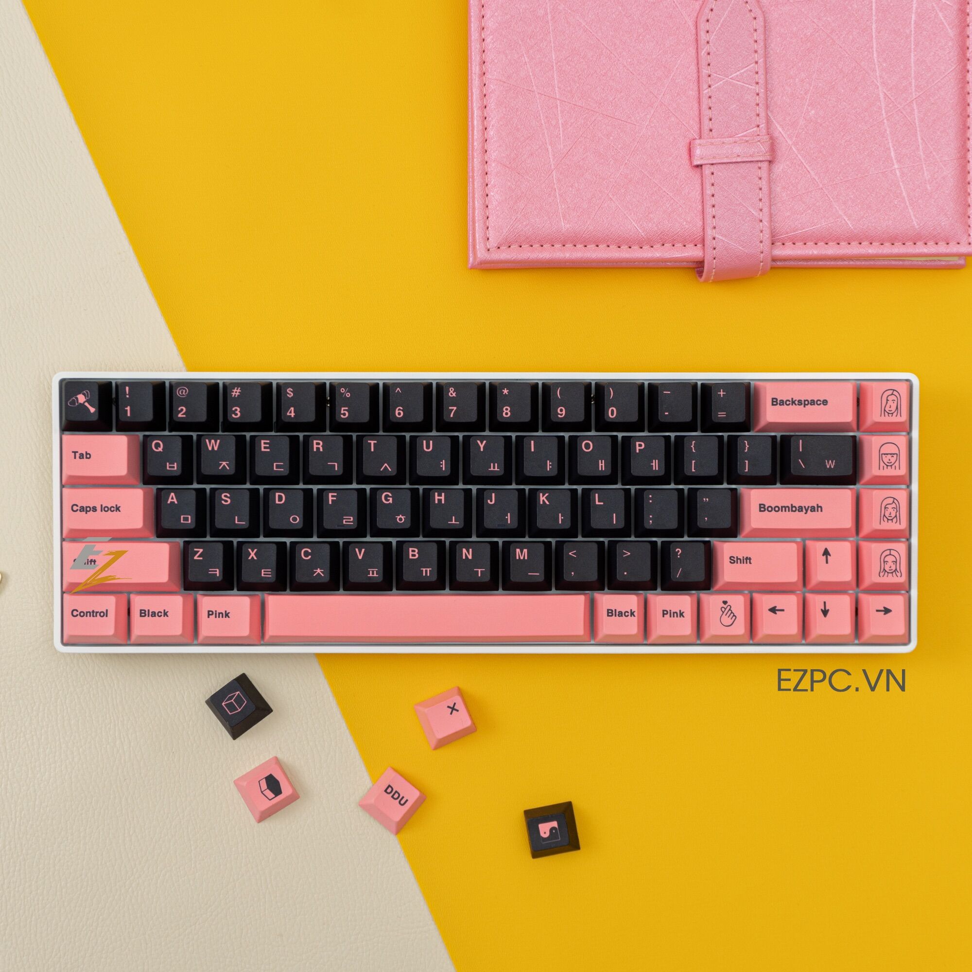 Set keycap cherry pbt blackpink 129 phím cho bàn phím cơ